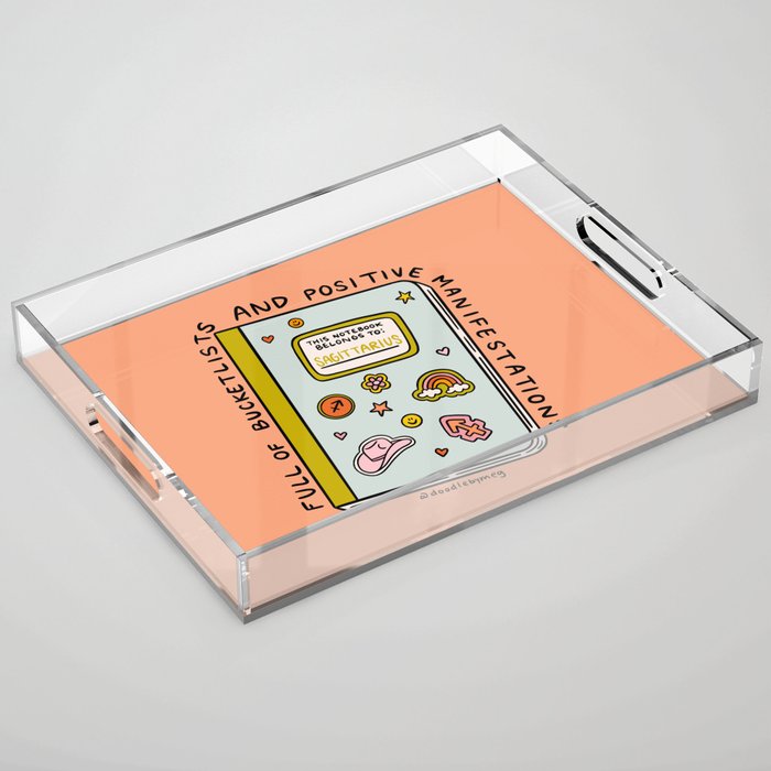 Sagittarius Notebook Acrylic Tray Gallery Image 1