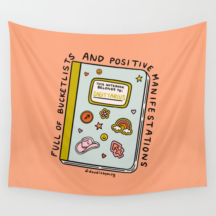 Sagittarius Notebook Wall Tapestry Gallery Image 1
