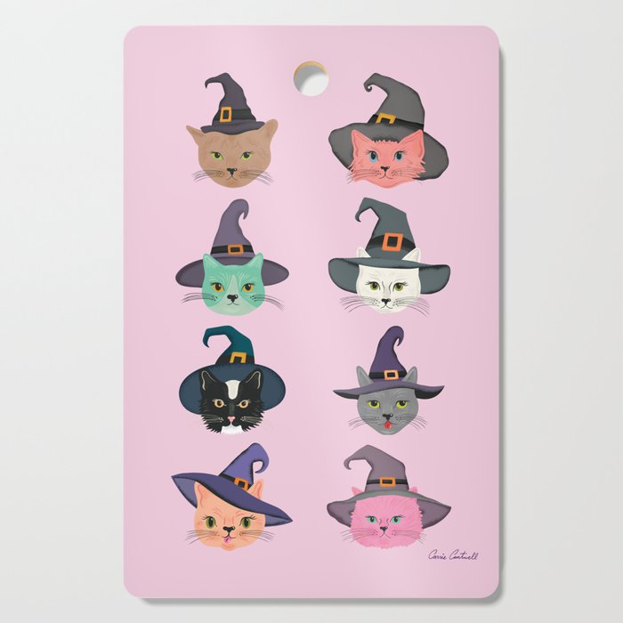 Witchy Kitties - Halloween Cats Cutting Board Gallery Image 1