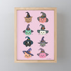 Witchy Kitties - Halloween Cats Mini Art Print Gallery Image 1
