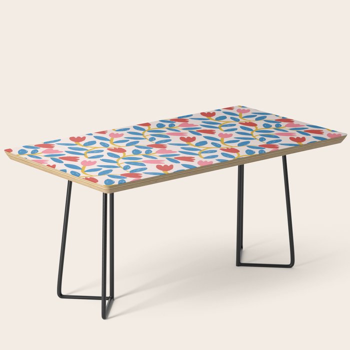 Simple Floral - Blue, Pink and Red Coffee Table Gallery Image 1
