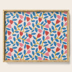 Simple Floral - Blue, Pink and Red Serving Tray Gallery Image 1