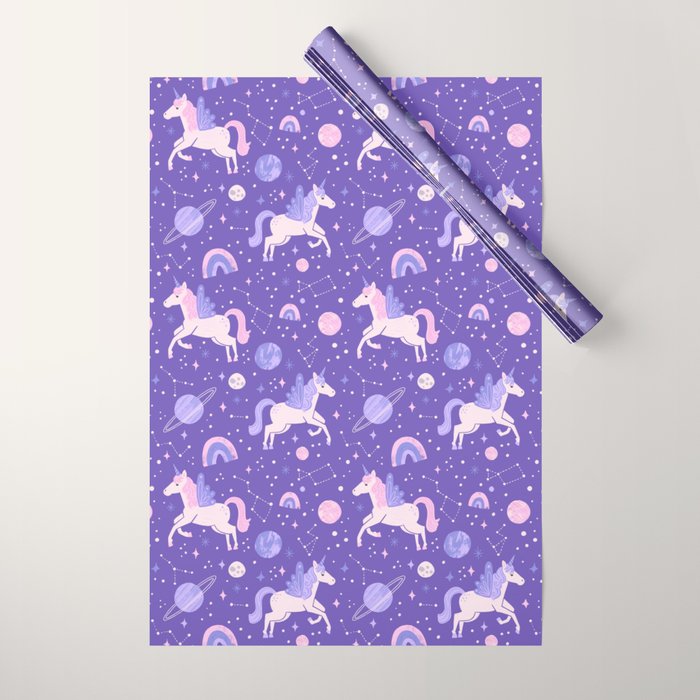 Space Unicorns Wrapping Paper Gallery Image 1