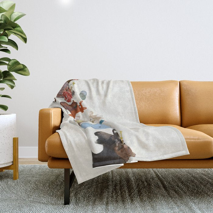 big little parade Throw Blanket Gallery Image 1