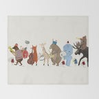 big little parade Throw Blanket Gallery Image 2