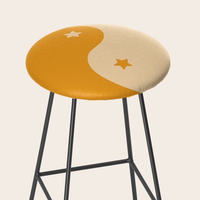 Honey Yin Yang Stars Stool Gallery Image 2