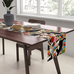 Otomi Cats - Rainbow & Tan Table Runner Gallery Image 2
