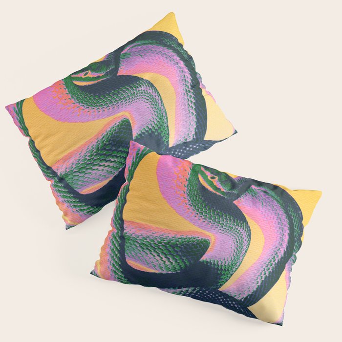 Colorful Snake Pillow Sham Gallery Image 1