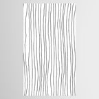 Hand Drawn Lines Vertical White Dark Gray Tablecloth Gallery Image 2