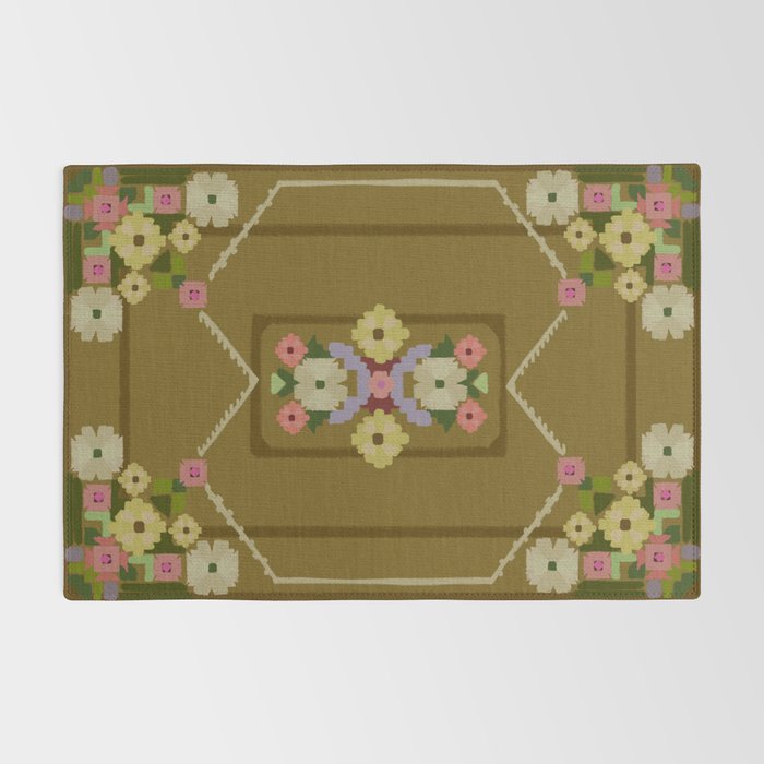 Pixelated Floral Rug Gallery Image 2