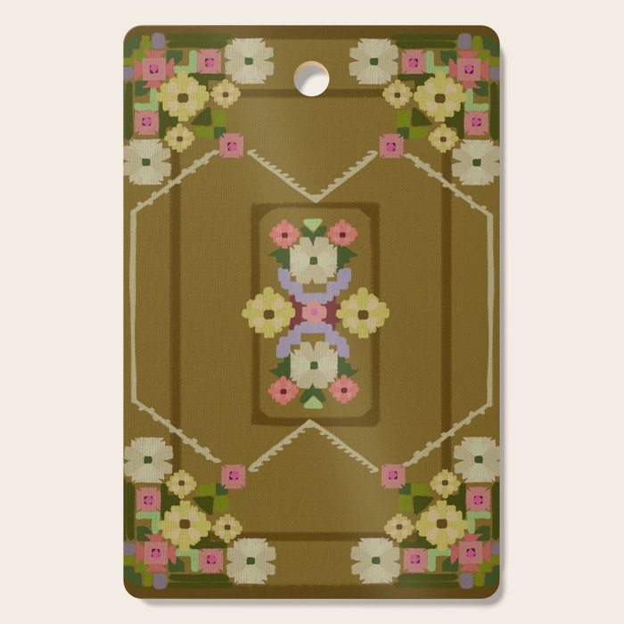 Pixelated Floral Cutting Board Gallery Image 1