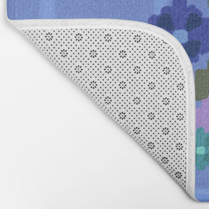 Pixelated Floral Bath Mat Gallery Image 2