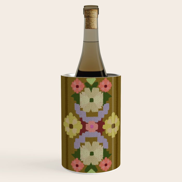 Pixelated Floral Wine Chiller Gallery Image 1