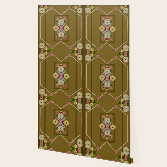 Pixelated Floral Wallpaper Gallery Image 2