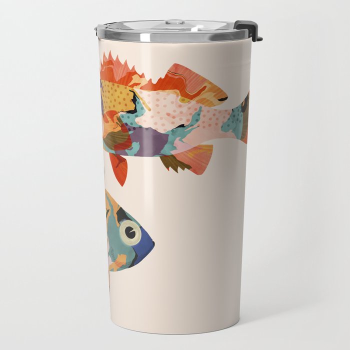 Fish collage Travel Mug Gallery Image 2