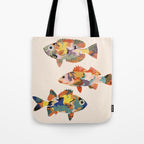 Fish collage Tote Bag Gallery Image 1