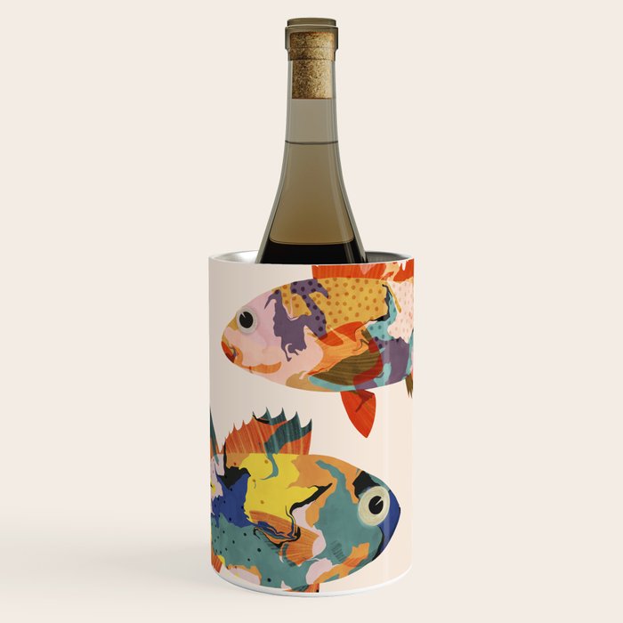 Fish collage Wine Chiller Gallery Image 1