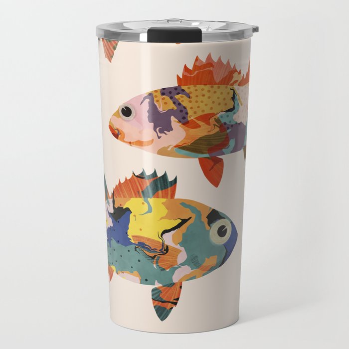 Fish collage Travel Mug Gallery Image 1