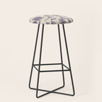 Purple Alien Abduction Toile De Jouy Pattern Stool Gallery Image 1