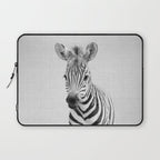 Baby Zebra - Black & White Laptop Sleeve Gallery Image 1