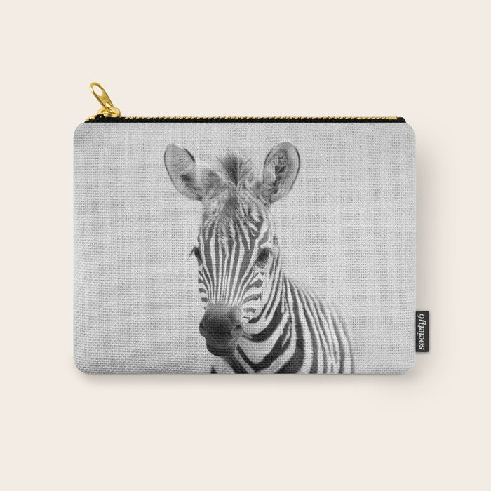 Baby Zebra - Black & White Carry All Pouch Gallery Image 1