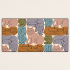 Stack of Cats No. 3 Desk Mat Gallery Image 3
