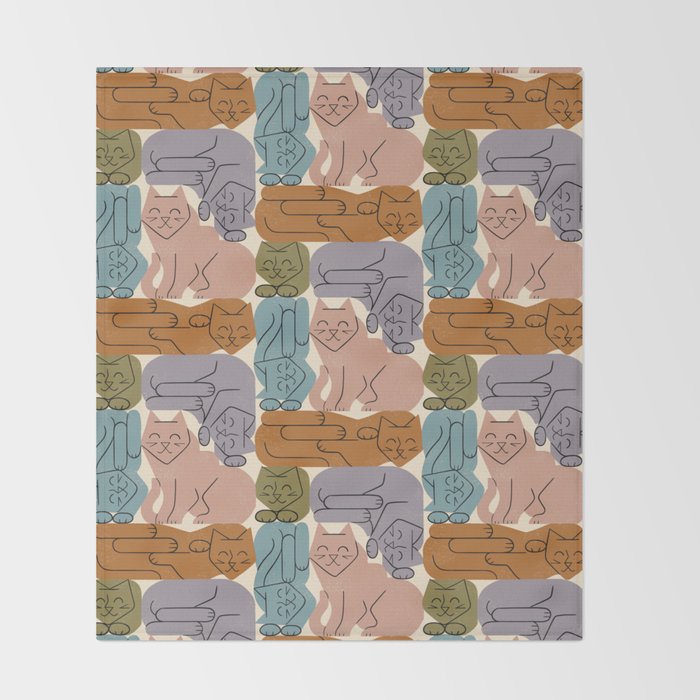 Stack of Cats No. 3 Throw Blanket Gallery Image 2
