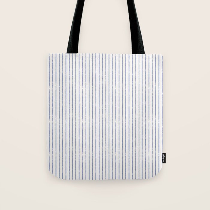 AEGEAN WIDE TICKING STRIPE Tote Bag Gallery Image 1