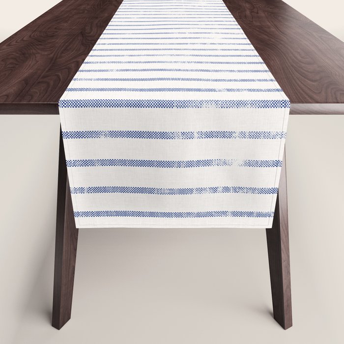 AEGEAN WIDE TICKING STRIPE Table Runner Gallery Image 1