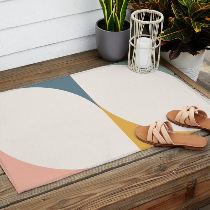 Almond Abstract X Outdoor Rug Gallery Image 2