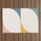 Almond Abstract X Outdoor Rug Gallery Image 1