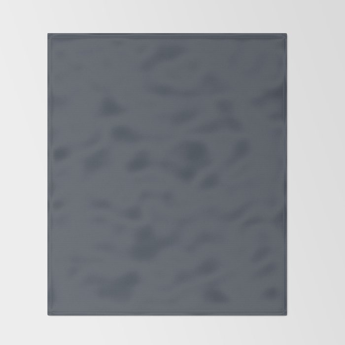 Modern Navy Blue Gray Solid Throw Blanket Gallery Image 2
