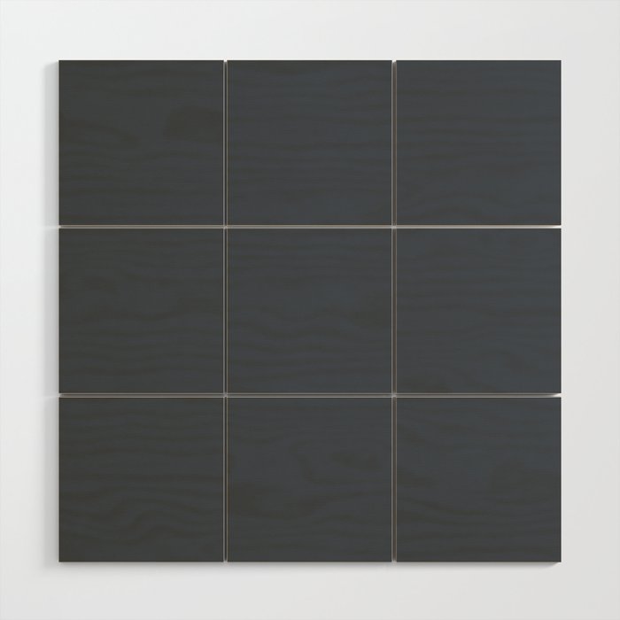 Modern Navy Blue Gray Solid Wood Wall Art Gallery Image 1