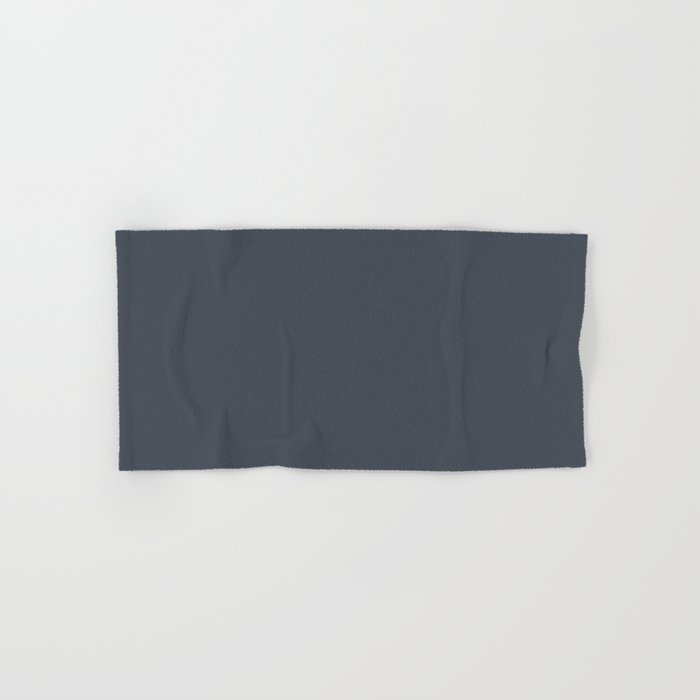 Modern Navy Blue Gray Solid Bath Towel Gallery Image 1