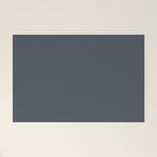 Modern Navy Blue Gray Solid Welcome Mat Gallery Image 1