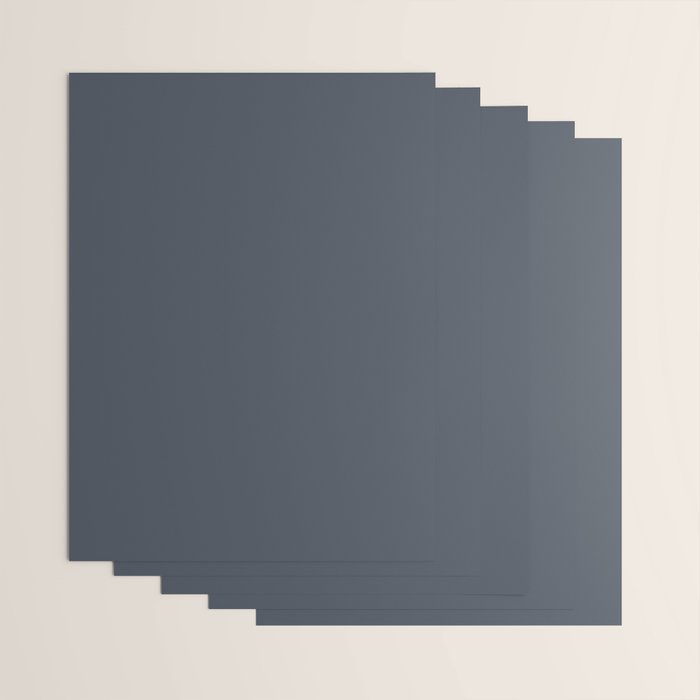Modern Navy Blue Gray Solid Wrapping Paper Gallery Image 3
