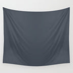 Modern Navy Blue Gray Solid Wall Tapestry Gallery Image 4