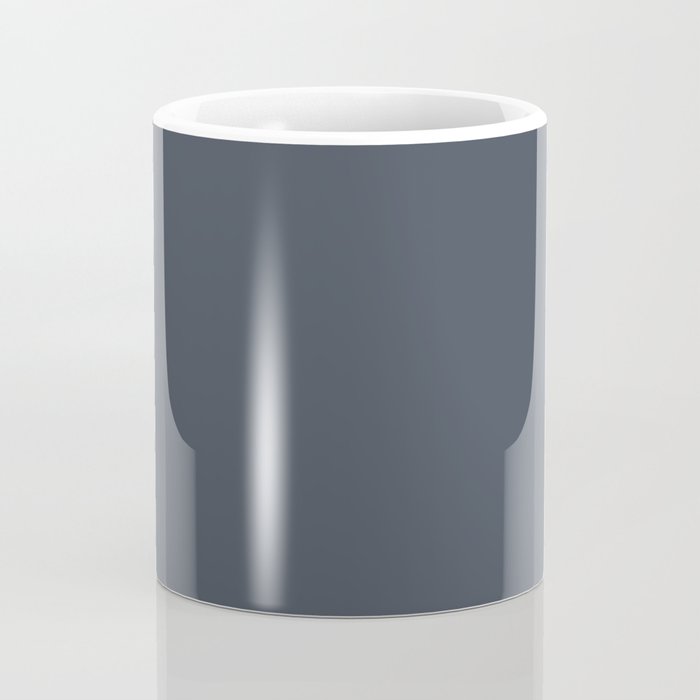 Modern Navy Blue Gray Solid Coffee Mug Gallery Image 4