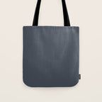 Modern Navy Blue Gray Solid Tote Bag Gallery Image 1