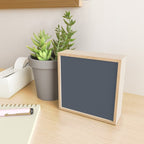 Modern Navy Blue Gray Solid Mini Art Print Gallery Image 2