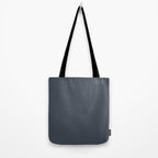 Modern Navy Blue Gray Solid Tote Bag Gallery Image 2
