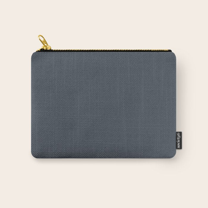 Modern Navy Blue Gray Solid Carry All Pouch Gallery Image 1