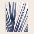 Contemporary Palm Leaf in Navy Blue and Blush Pink Notebook Gallery Image 4