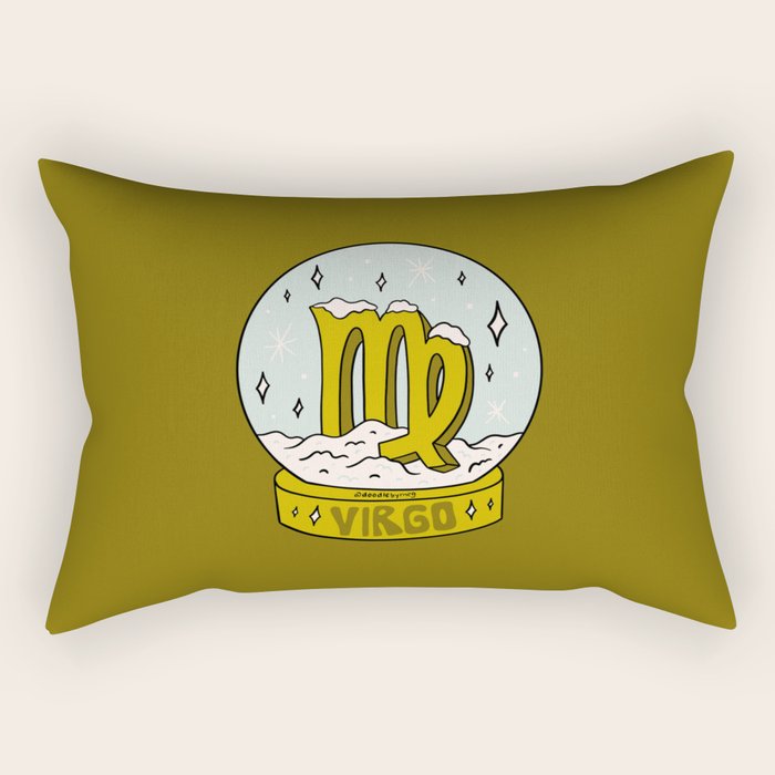 Virgo Snow Globe Rectangular Pillow Gallery Image 2