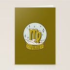 Virgo Snow Globe Stationery Card Gallery Image 2