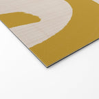Retro Mustard Scribbles - Abstract Mid Century Brush Welcome Mat Gallery Image 2
