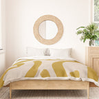 Retro Mustard Scribbles - Abstract Mid Century Brush Duvet Cover Gallery Image 3