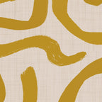 Retro Mustard Scribbles - Abstract Mid Century Brush Coffee Mug Gallery Image 2