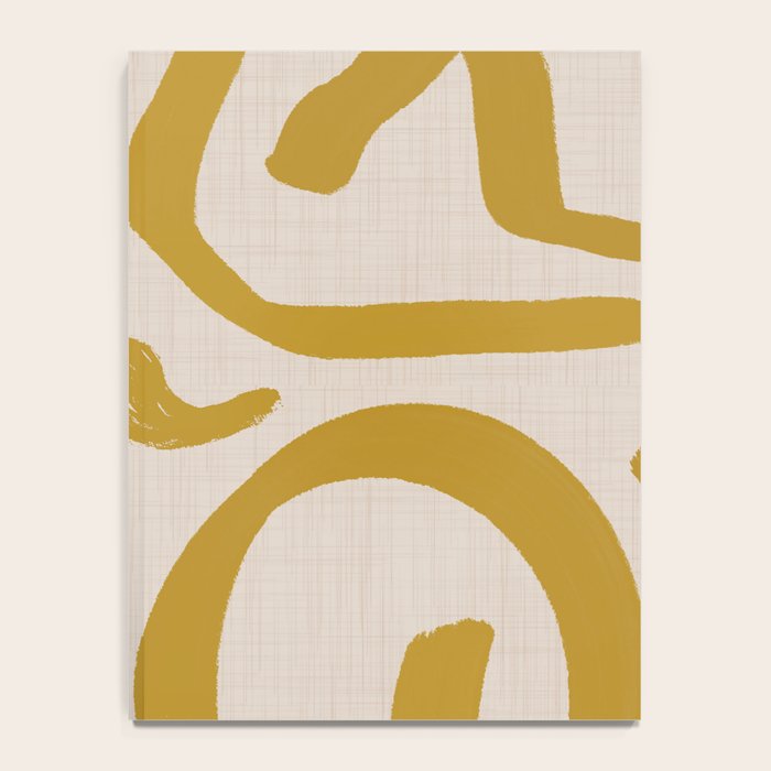 Retro Mustard Scribbles - Abstract Mid Century Brush Notebook Gallery Image 4
