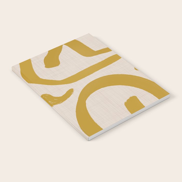 Retro Mustard Scribbles - Abstract Mid Century Brush Notebook Gallery Image 2